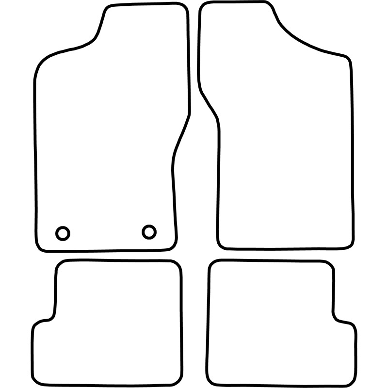 Automatten Velours  Fiat Cinquecento 1992-1998