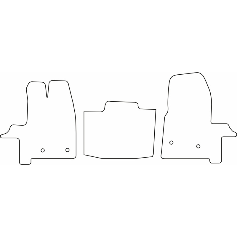 Automatten Velours  Ford Transit 2014-2023 & Tourneo Custom 2018-2023 (alleen voor)